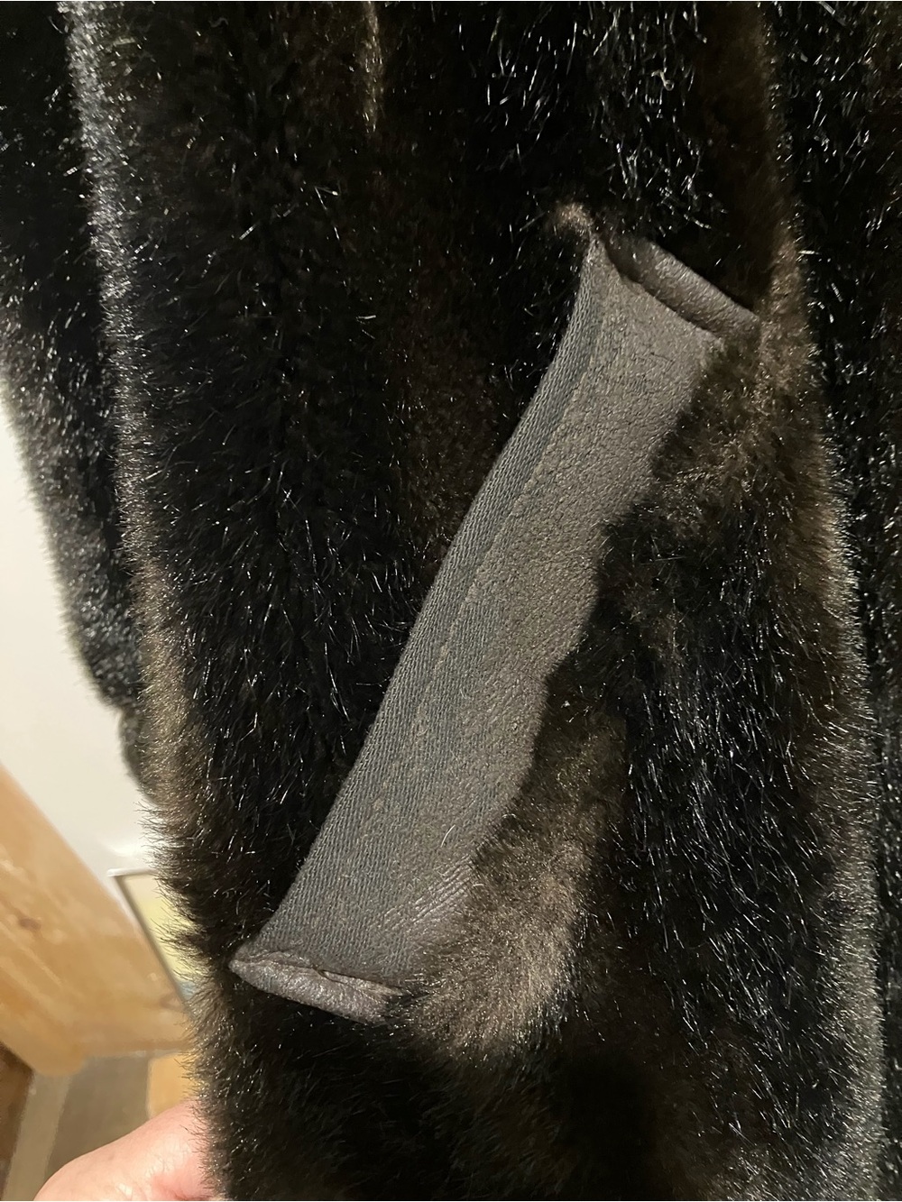 Vintage Faux Fur With Hood - Mid-Length - Black/Brown - Small - Picture 12 of 16